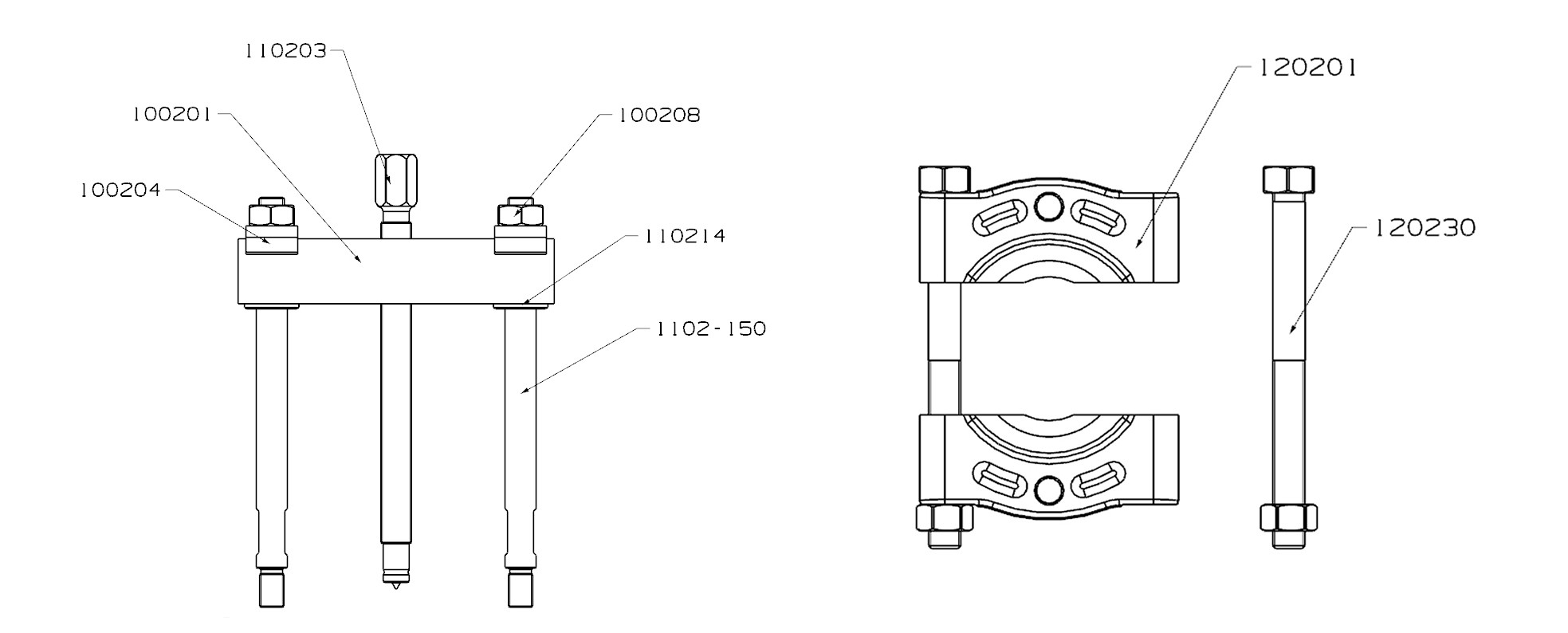 EXTRACTOR FORZA PUENTE Y GUILLOTINA SERIE 1100S-1200